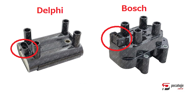 O conector do plugue de Bosch e Delphi.