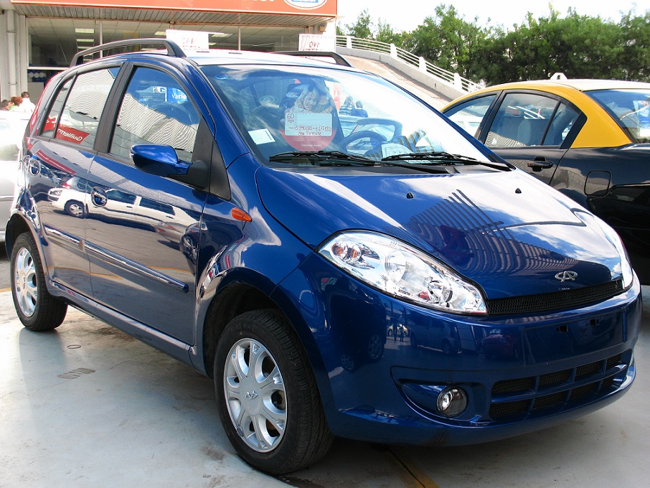 Um Chery A1, ou Chery Face, que quase entrou para a história da Chery como o carro da empresa vendido pela Chrysler.