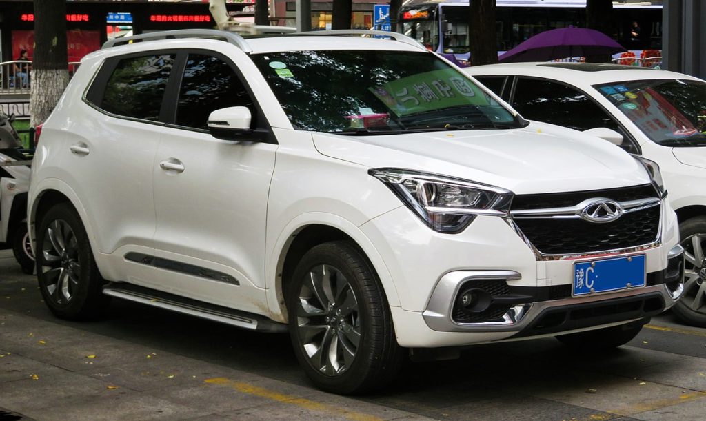 Um Chery Tiggo 5X, um dos principais SUVs da história da Chery.