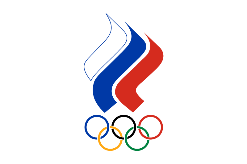 A bandeira que os atletas russos portarão nas Olimpíadas de Inverno na China.